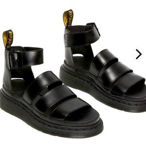 Dr Martens Clarissa II black leather strap sandals